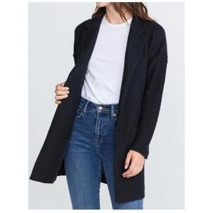 Marine Layer Birdseye Coat in Navy/Black